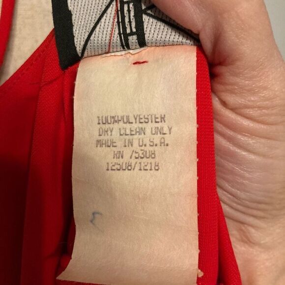 Vintage Y2K NIKI by Niki Livas Red Tulip Dress Womens S Hi-low Spaghetti Strap - Picture 8 of 9